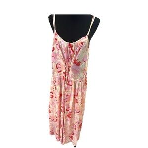 MNG Pink Floral Maxi Dress Size 6